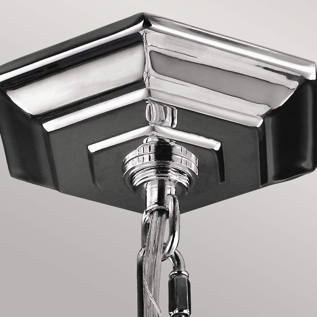 Corinne 3-flammige kleine Pendelleuchte - Poliertes Nickel, Kristalle - Elsteadlighting - leuchtengrosshandel24