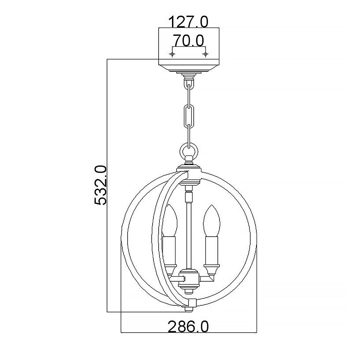 Corinne 3-flammige kleine Pendelleuchte - Poliertes Nickel, Kristalle - Elsteadlighting - leuchtengrosshandel24