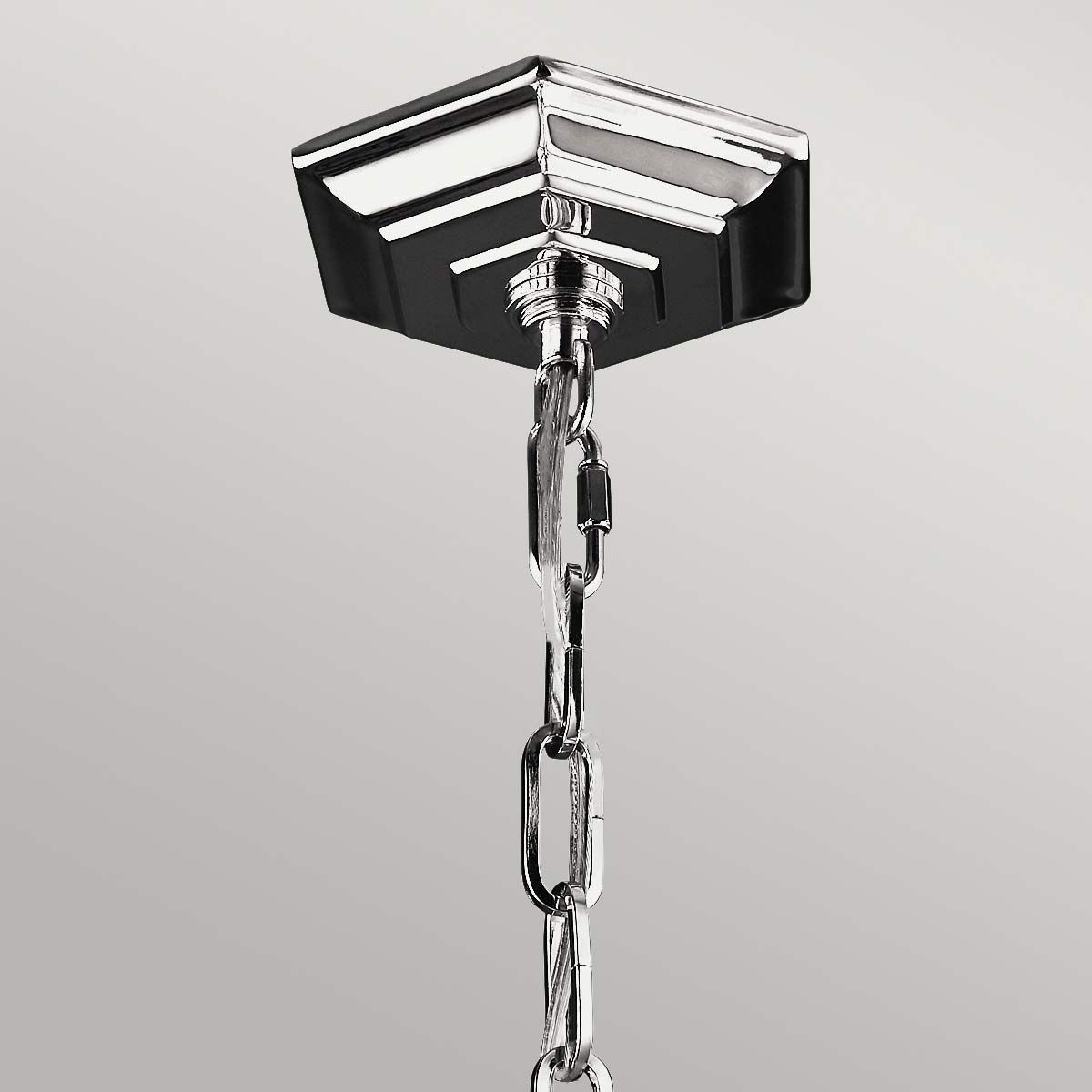 Corinne 6-flammige Pendelleuchte - Poliertes Nickel, Kristalle - Elsteadlighting - leuchtengrosshandel24