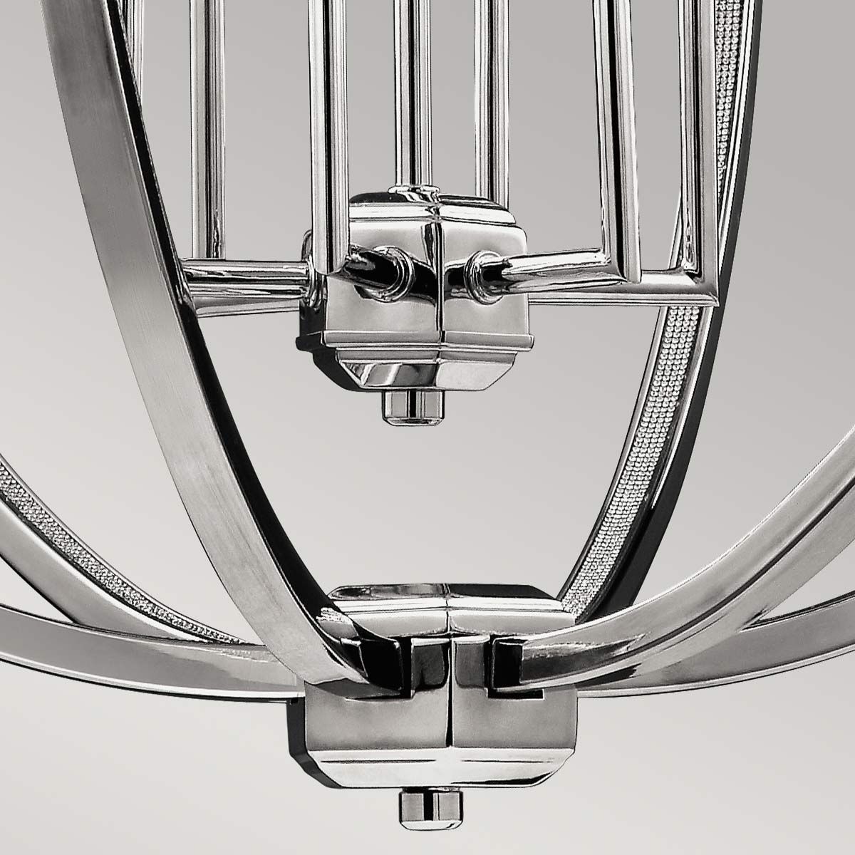Corinne 6-flammige Pendelleuchte - Poliertes Nickel, Kristalle - Elsteadlighting - leuchtengrosshandel24