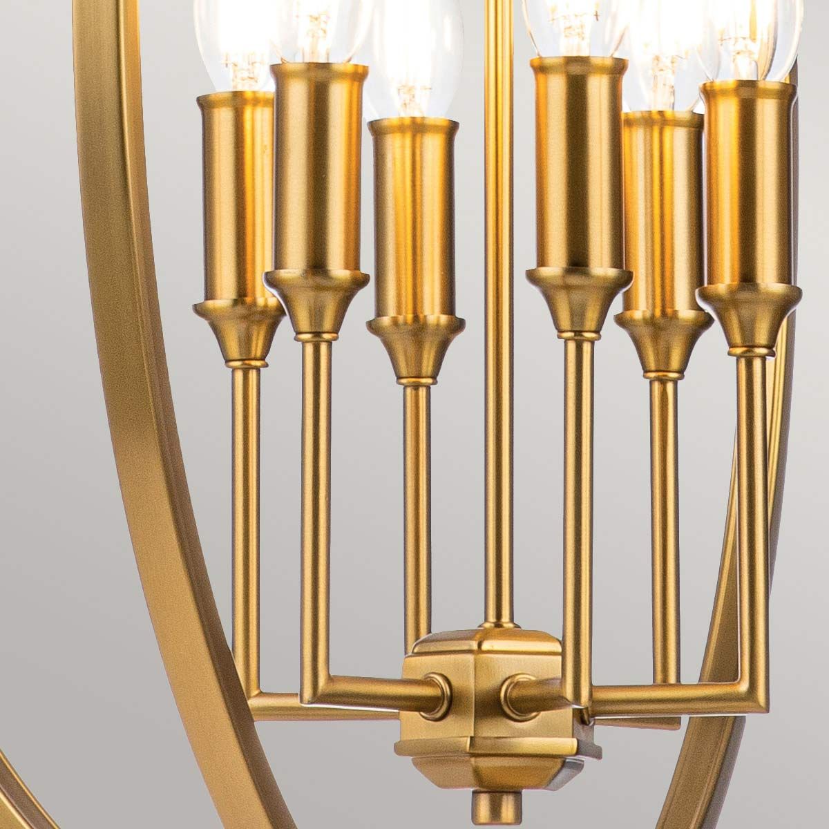 Corinne Pendelleuchte mit 6 Lichtern, brüniertes Messing - Elsteadlighting - leuchtengrosshandel24