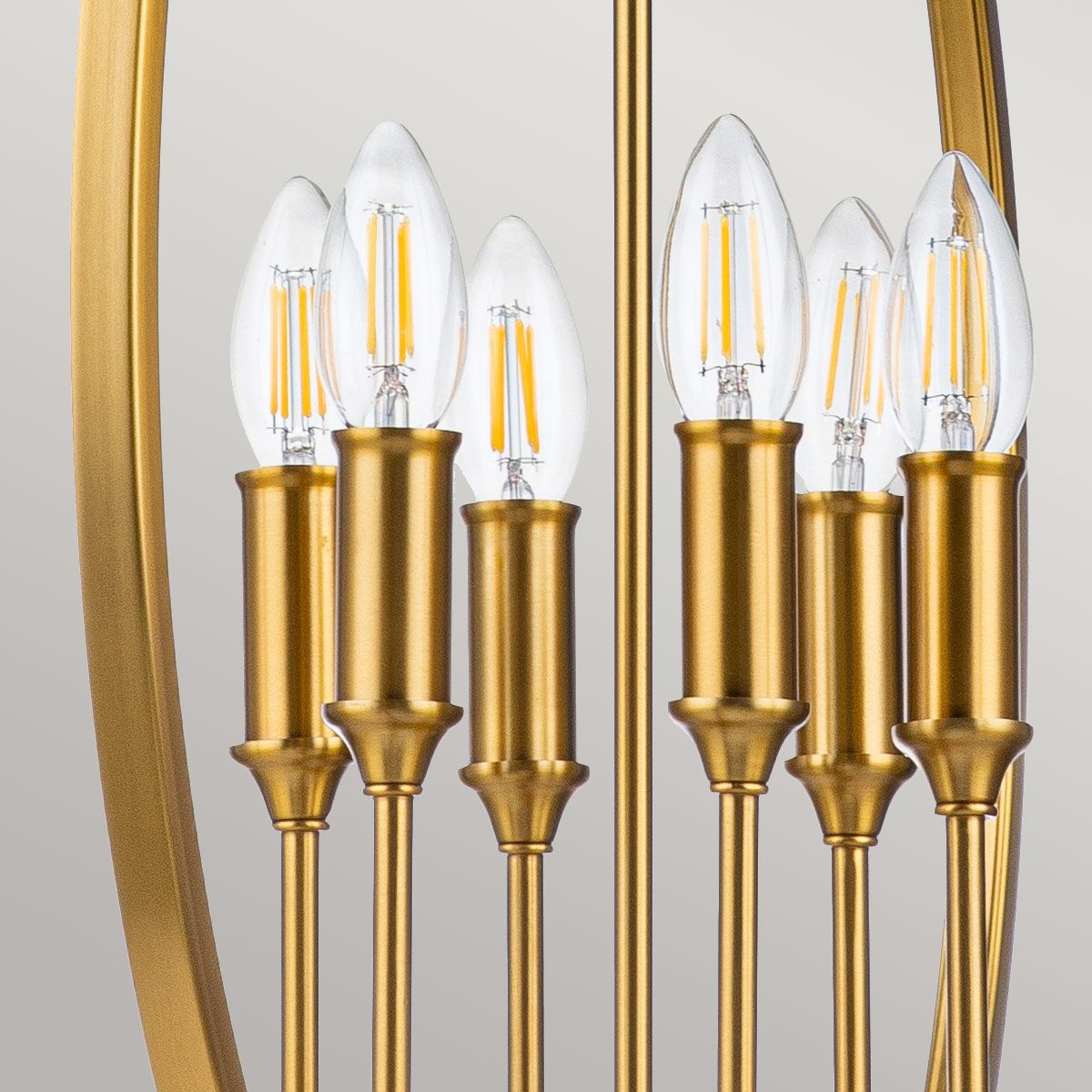 Corinne Pendelleuchte mit 6 Lichtern, brüniertes Messing - Elsteadlighting - leuchtengrosshandel24