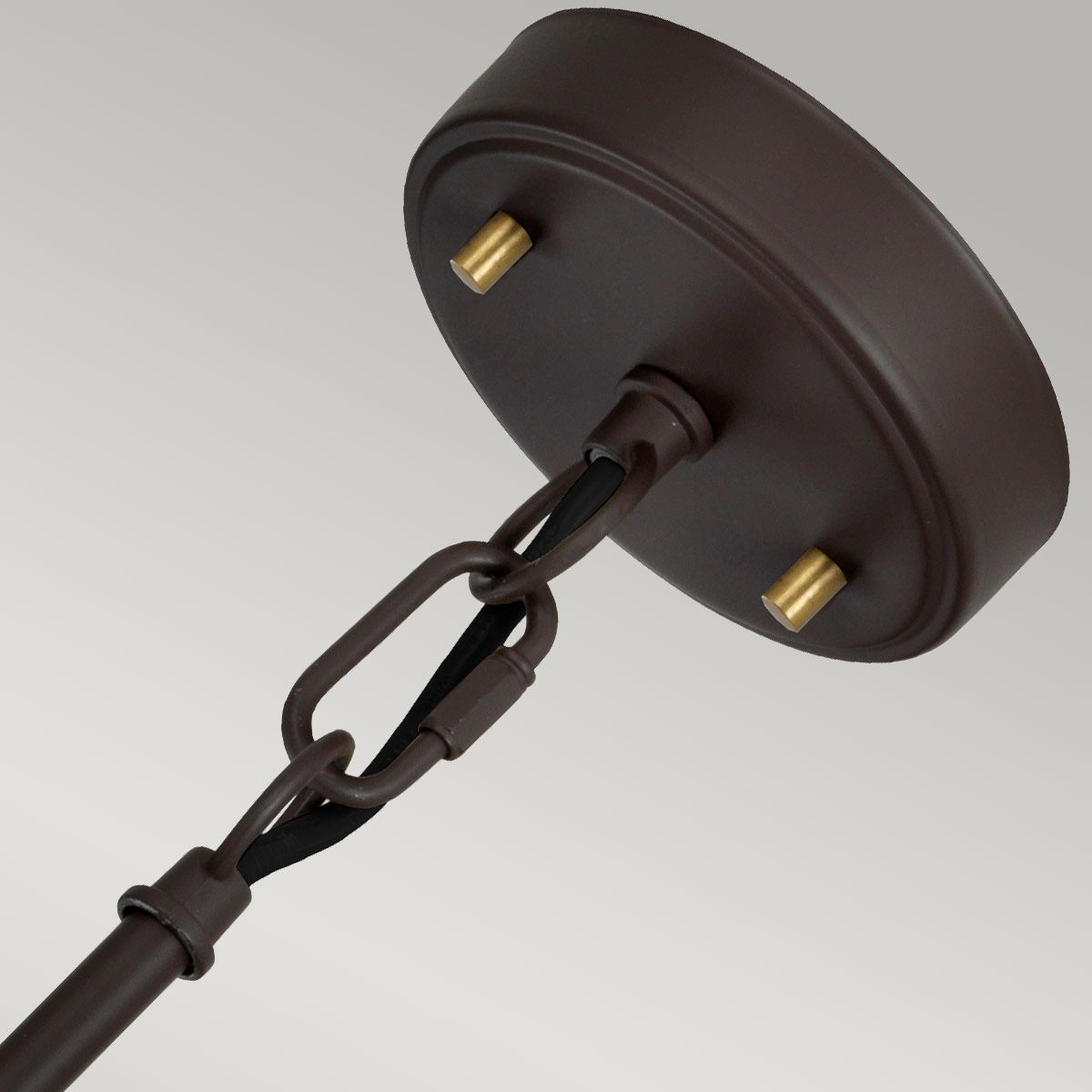 Corona Pendelleuchte mit 2 Lichtern - Museumsbronze dunkelbraun lackiert/gealtertes Messing - Elsteadlighting - leuchtengrosshandel24