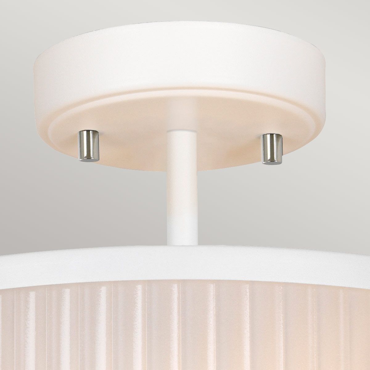 Corona Pendelleuchte mit 2 Lichtern, Weiß satiniert/ Nickel poliert - Elsteadlighting - leuchtengrosshandel24