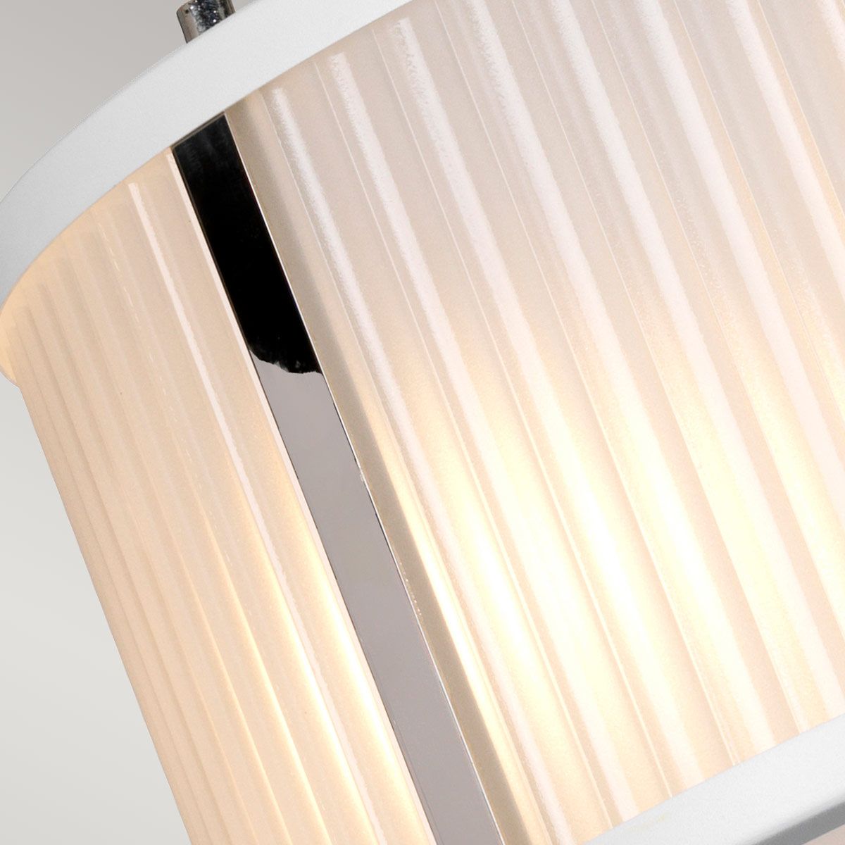 Corona Pendelleuchte mit 2 Lichtern, Weiß satiniert/ Nickel poliert - Elsteadlighting - leuchtengrosshandel24