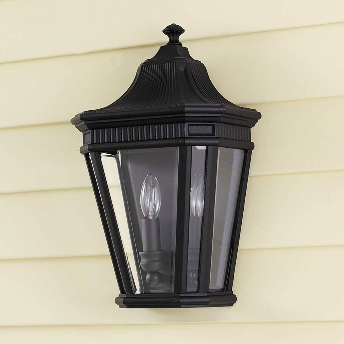 Cotswold Lane 2 - flammige Halbwandlaterne - Schwarz - Elsteadlighting - FE - COTSLN7 - BK