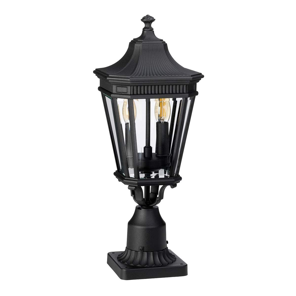 Cotswold Lane 2-flammiger mittelgroßer Sockel - Schwarz - Elsteadlighting - leuchtengrosshandel24
