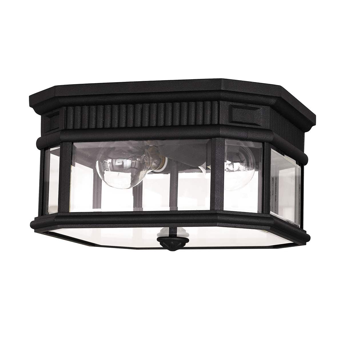 Cotswold Lane Deckenleuchte, 2 Lichter, Schwarz - Elsteadlighting - FE - COTSLN - F - BK