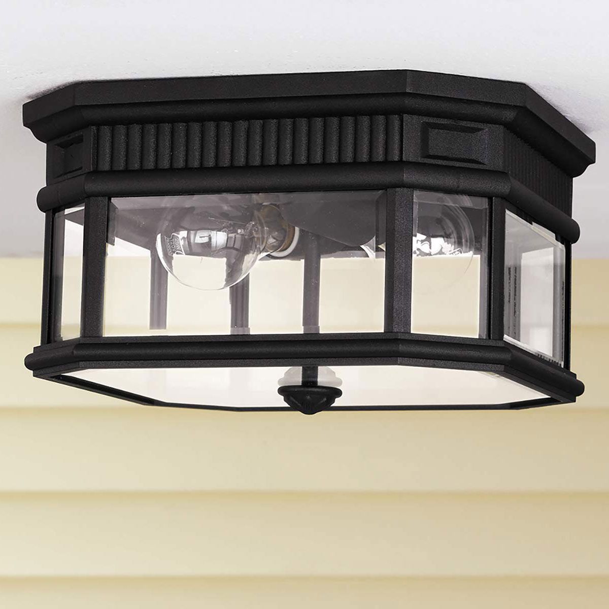 Cotswold Lane Deckenleuchte, 2 Lichter, Schwarz - Elsteadlighting - FE - COTSLN - F - BK