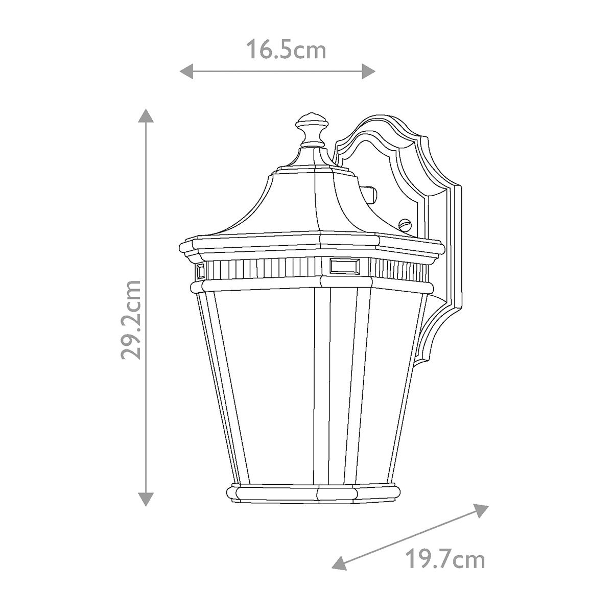 Cotswold Lane Wandlaterne, 1 Licht, klein, Schwarz - Elsteadlighting - FE - COTSLN2 - S - BK
