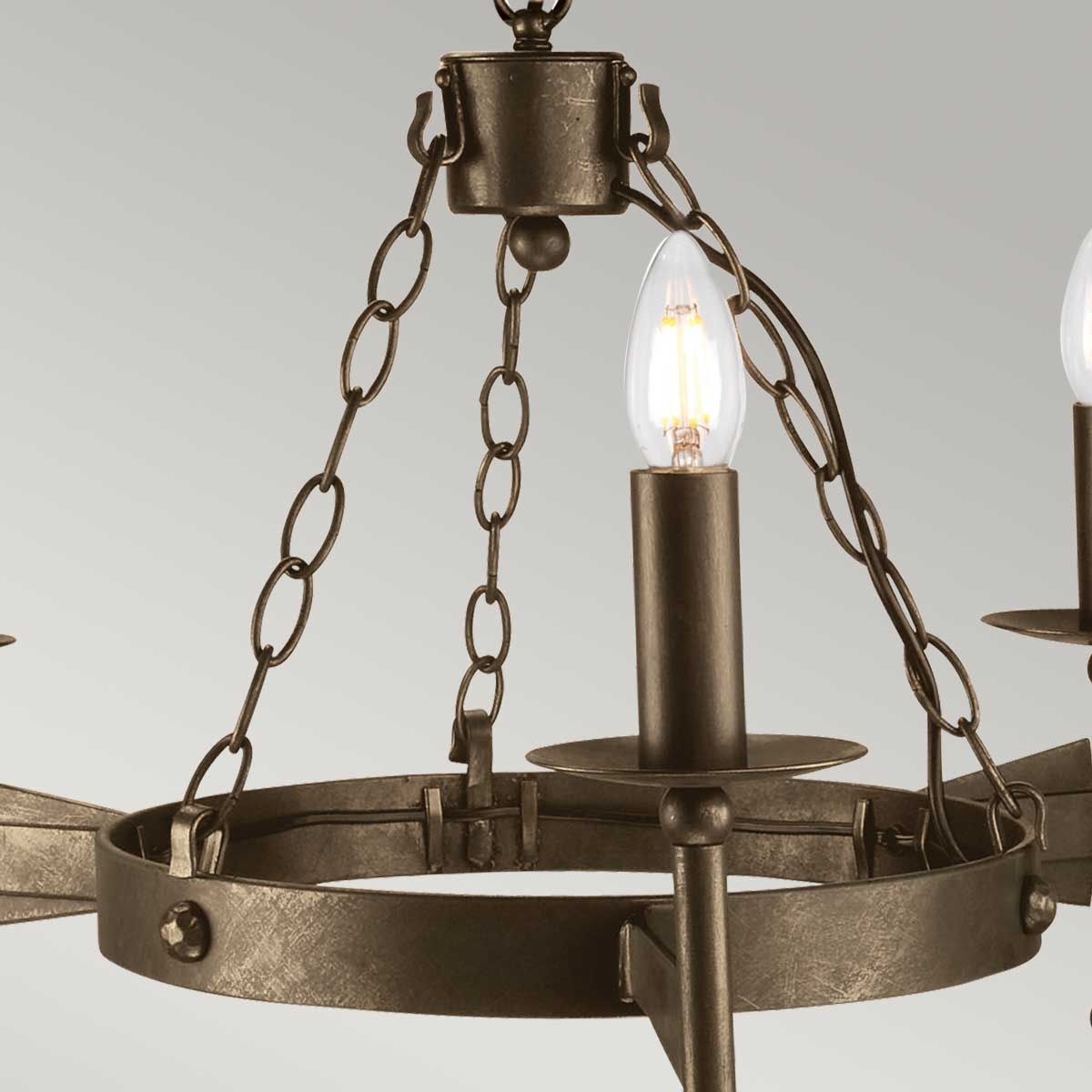 Cromwell Kronleuchter mit 3 Lichtern - Alte Bronze - Elsteadlighting - leuchtengrosshandel24