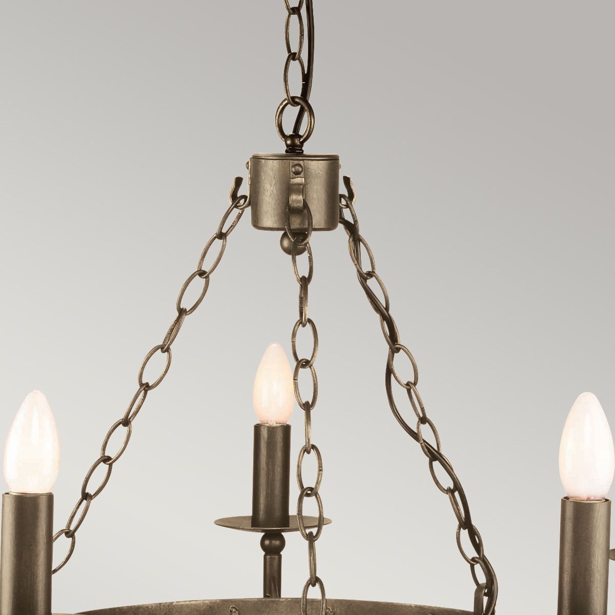 Cromwell Kronleuchter mit 5 Lichtern, alte Bronze - Elsteadlighting - leuchtengrosshandel24