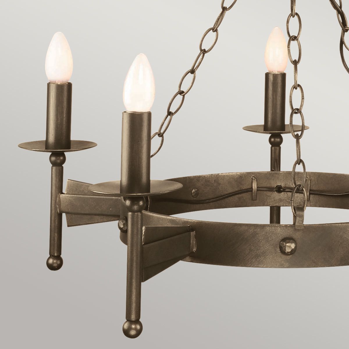 Cromwell Kronleuchter mit 5 Lichtern, alte Bronze - Elsteadlighting - leuchtengrosshandel24