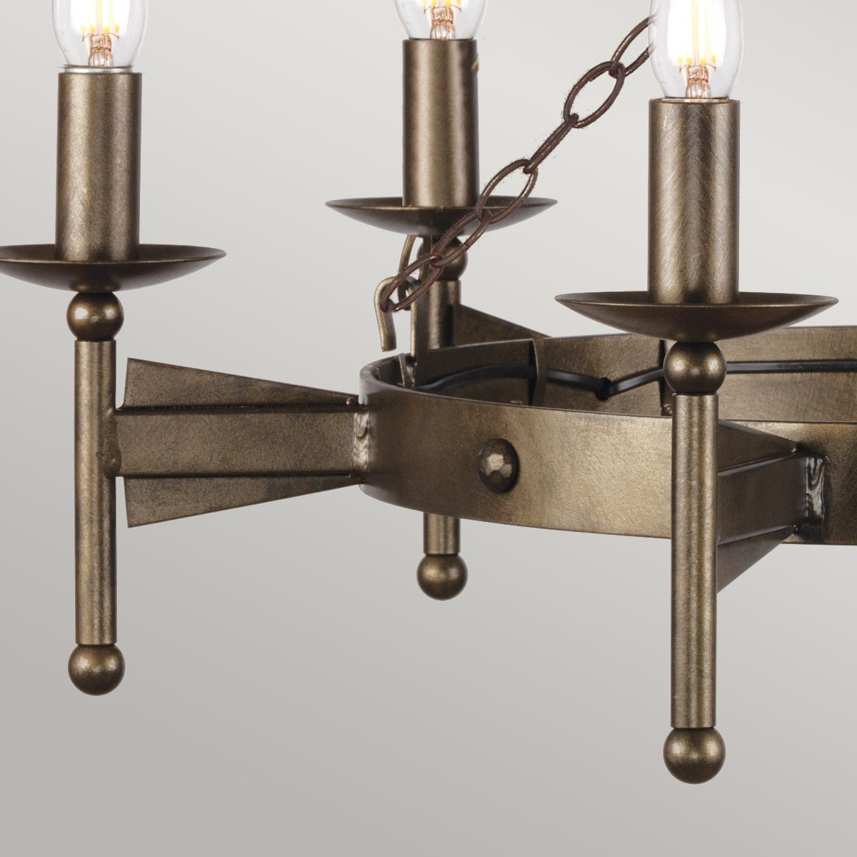 Cromwell Kronleuchter mit 6 Lichtern - Alte Bronze - Elsteadlighting - leuchtengrosshandel24