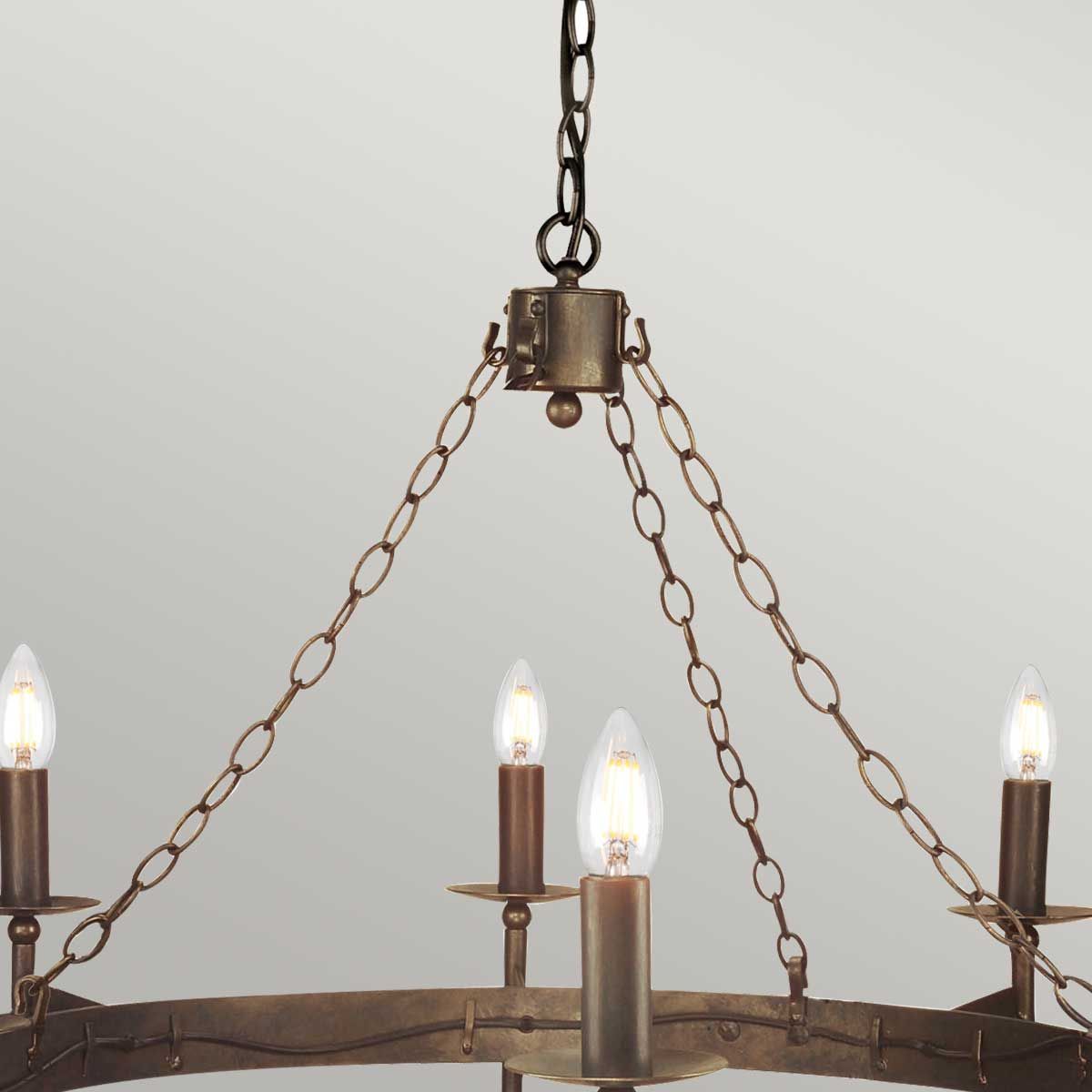 Cromwell Kronleuchter mit 8 Lichtern - Alte Bronze - Elsteadlighting - leuchtengrosshandel24