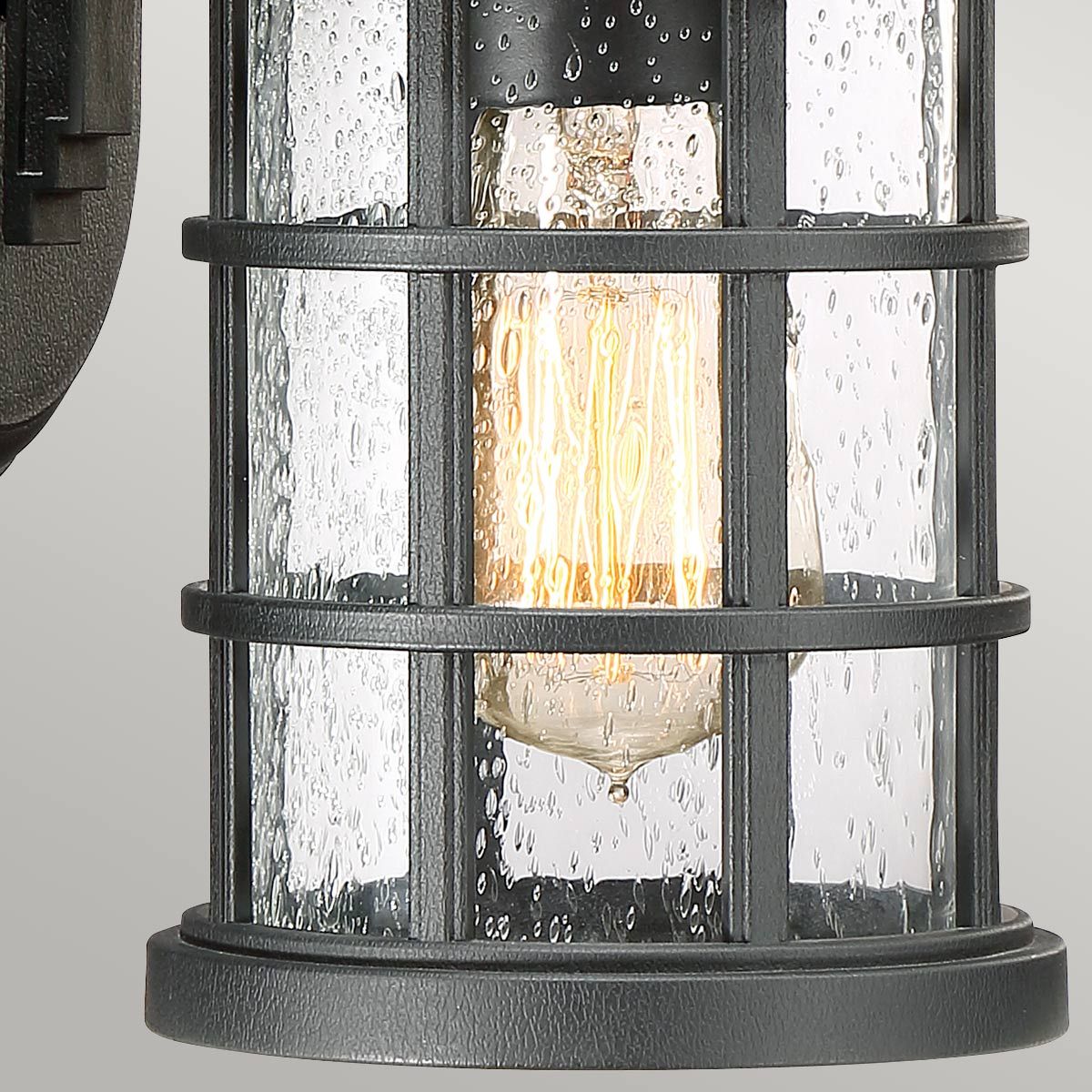 Crusade 1 - flammige kleine Wandlaterne - Erdschwarz - Elsteadlighting - QZ - CRUSADE - S - BLK