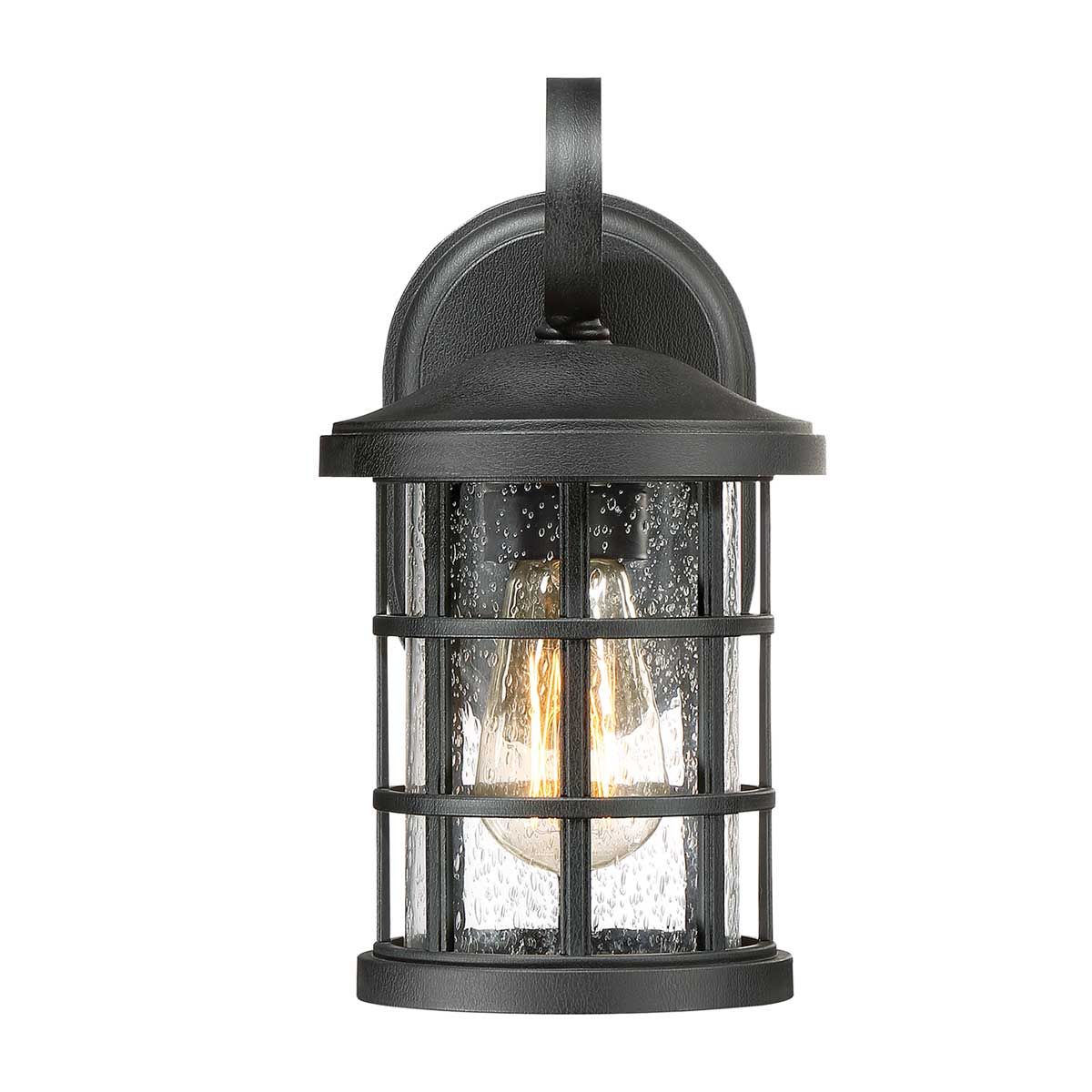 Crusade 1 - flammige kleine Wandlaterne - Erdschwarz - Elsteadlighting - QZ - CRUSADE - S - BLK