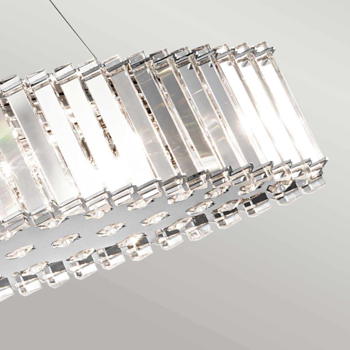 Crystal Skye Insel-Kronleuchter mit 8 Lichtern, Chrom - Elsteadlighting - leuchtengrosshandel24