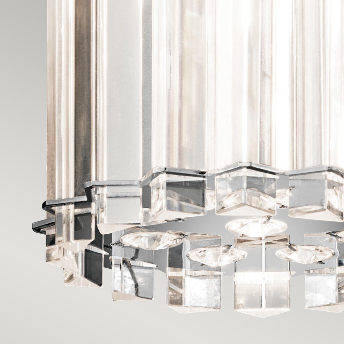 Crystal Skye Mini-Pendelleuchte mit 2 Lichtern, Chrom - Elsteadlighting - leuchtengrosshandel24
