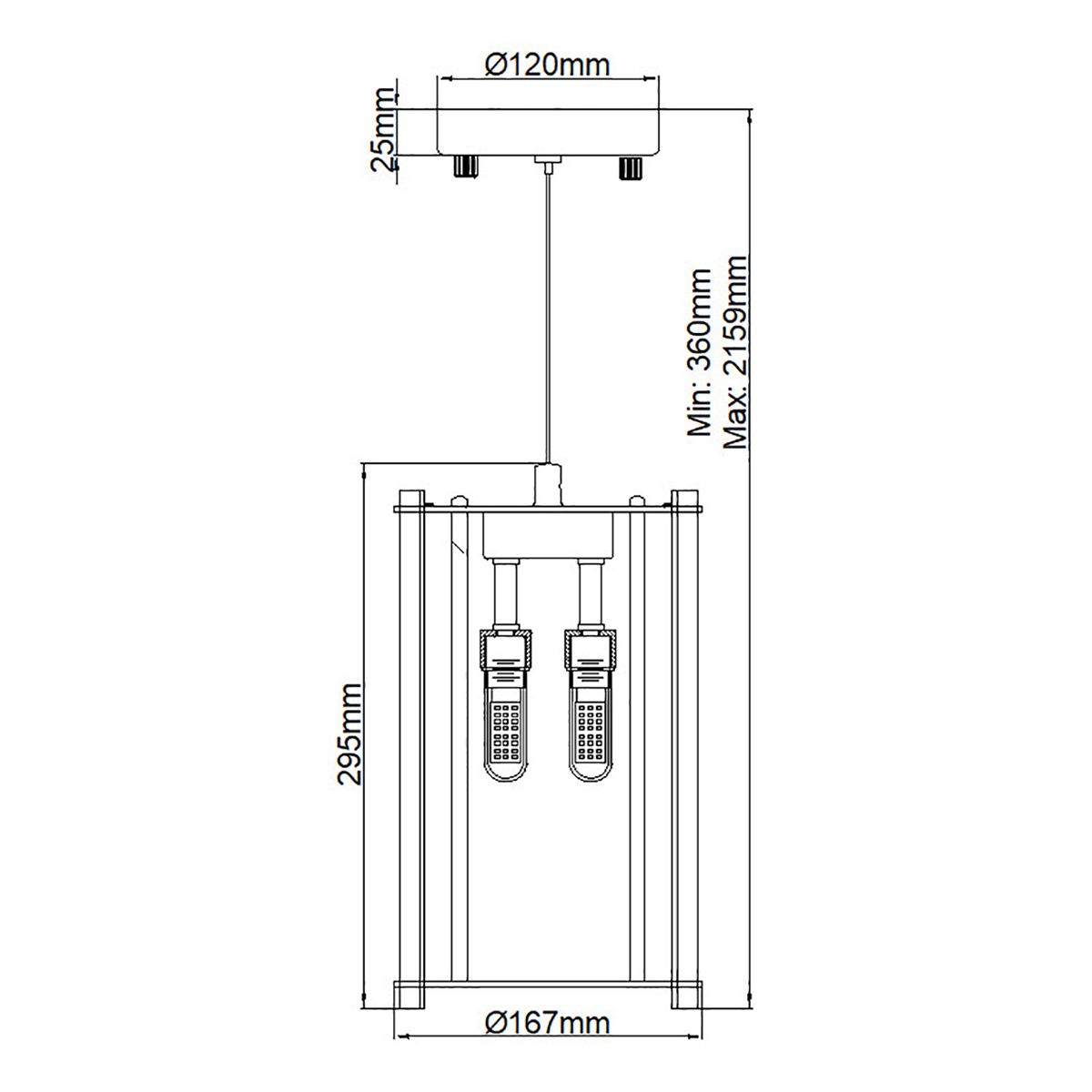 Crystal Skye Mini-Pendelleuchte mit 2 Lichtern, Chrom - Elsteadlighting - leuchtengrosshandel24