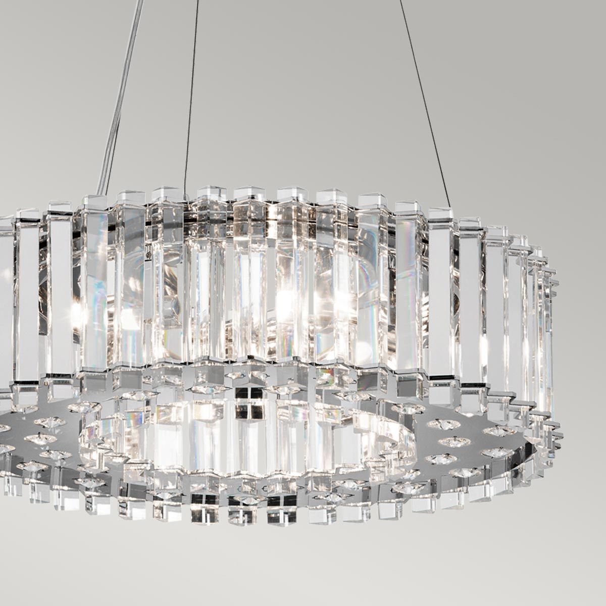 Crystal Skye Pendelleuchte mit 6 Lichtern, Chrom - Elsteadlighting - leuchtengrosshandel24