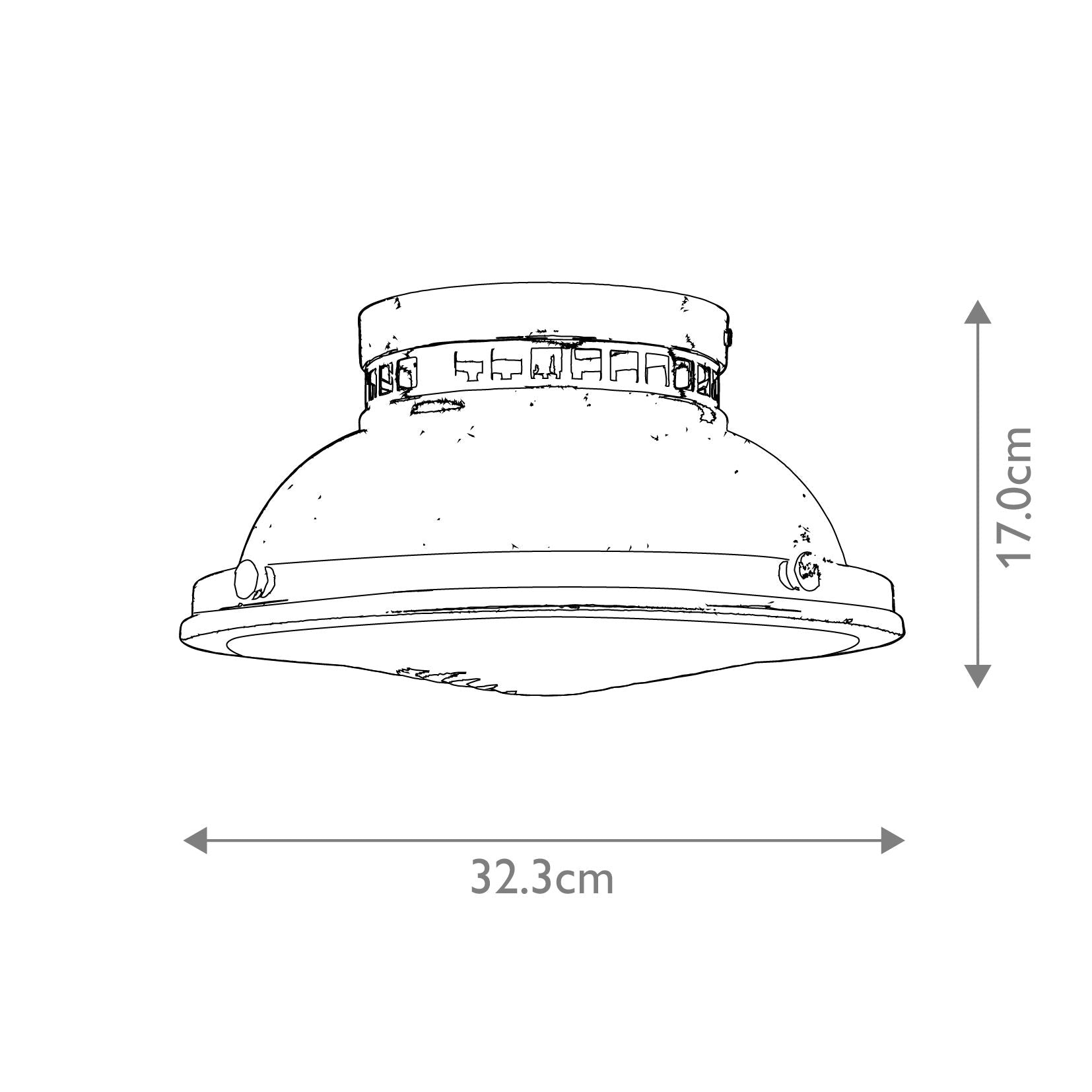 Deckenleuchte Amelia mit 2 Lichtern, Heritage Brass - Elsteadlighting - leuchtengrosshandel24