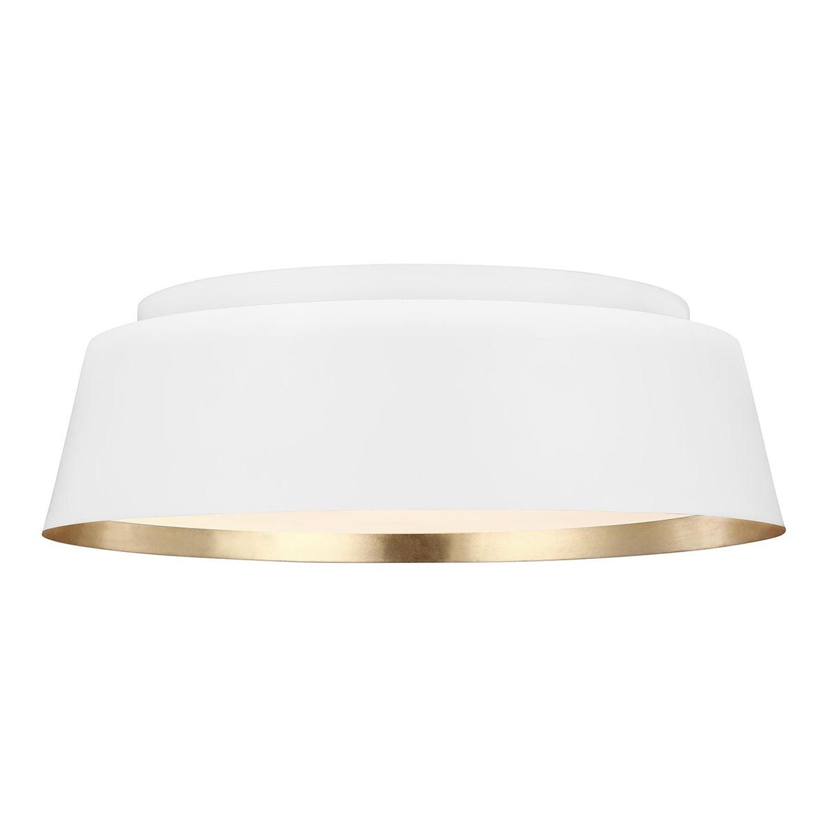 Deckenleuchte Asher 3-flammig - Mattweiß und Gold - Elsteadlighting - leuchtengrosshandel24