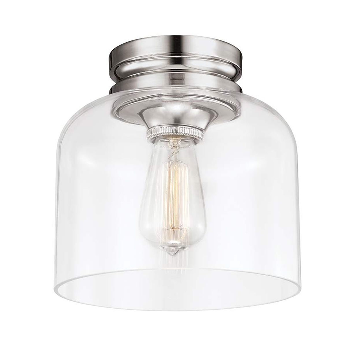 Deckenleuchte „Hounslow“ mit 1 Licht, poliertes Nickel - Elsteadlighting - leuchtengrosshandel24