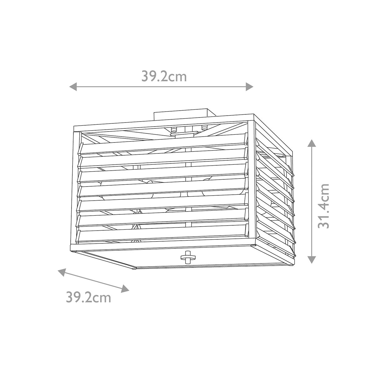 Deckenleuchte Louvre 4-flammig, Rotguss lackiert - Elsteadlighting - leuchtengrosshandel24