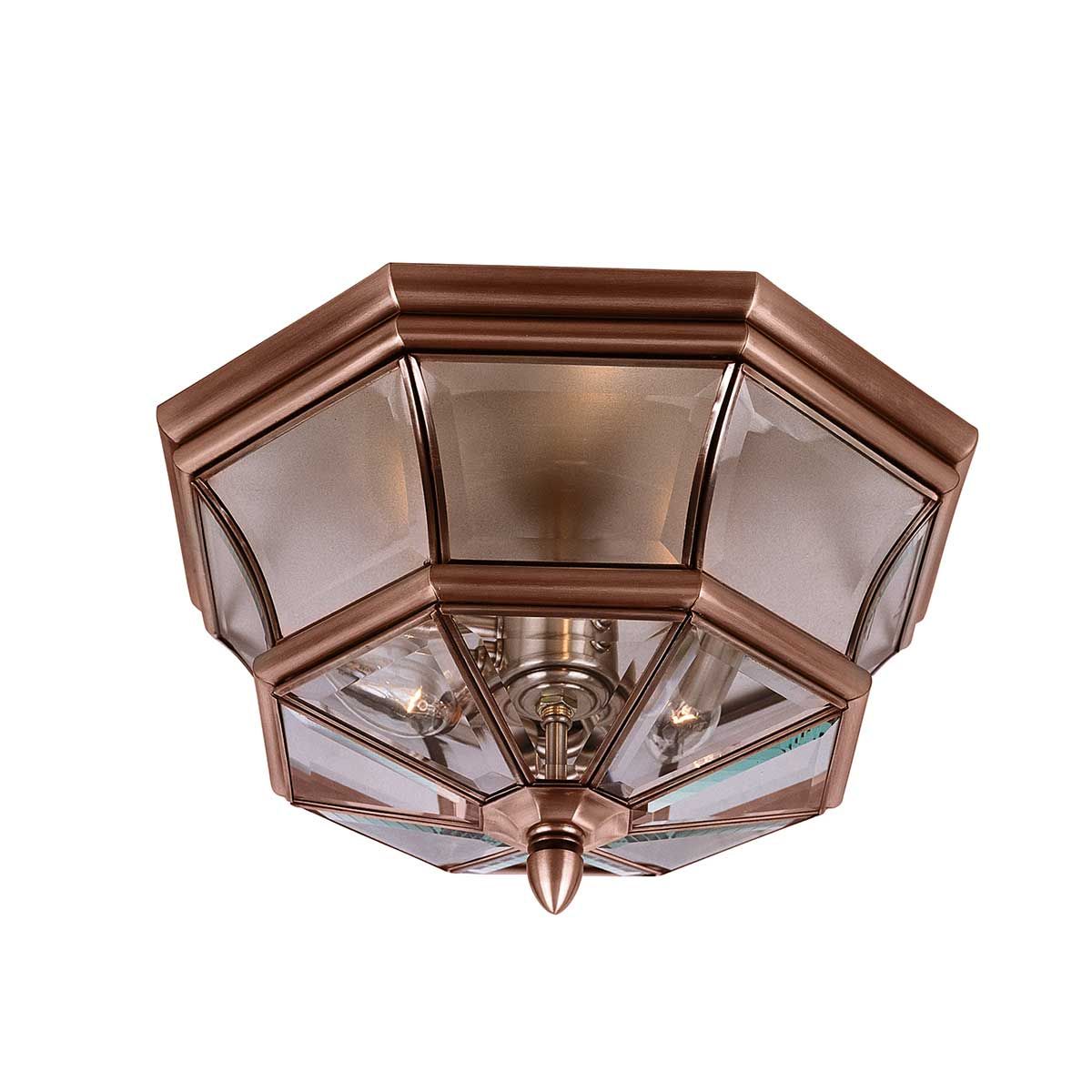 Deckenleuchte Newbury mit 3 Lichtern, lackiertes gealtertes Kupfer - Elsteadlighting - QZ - NEWBURY - F - AC