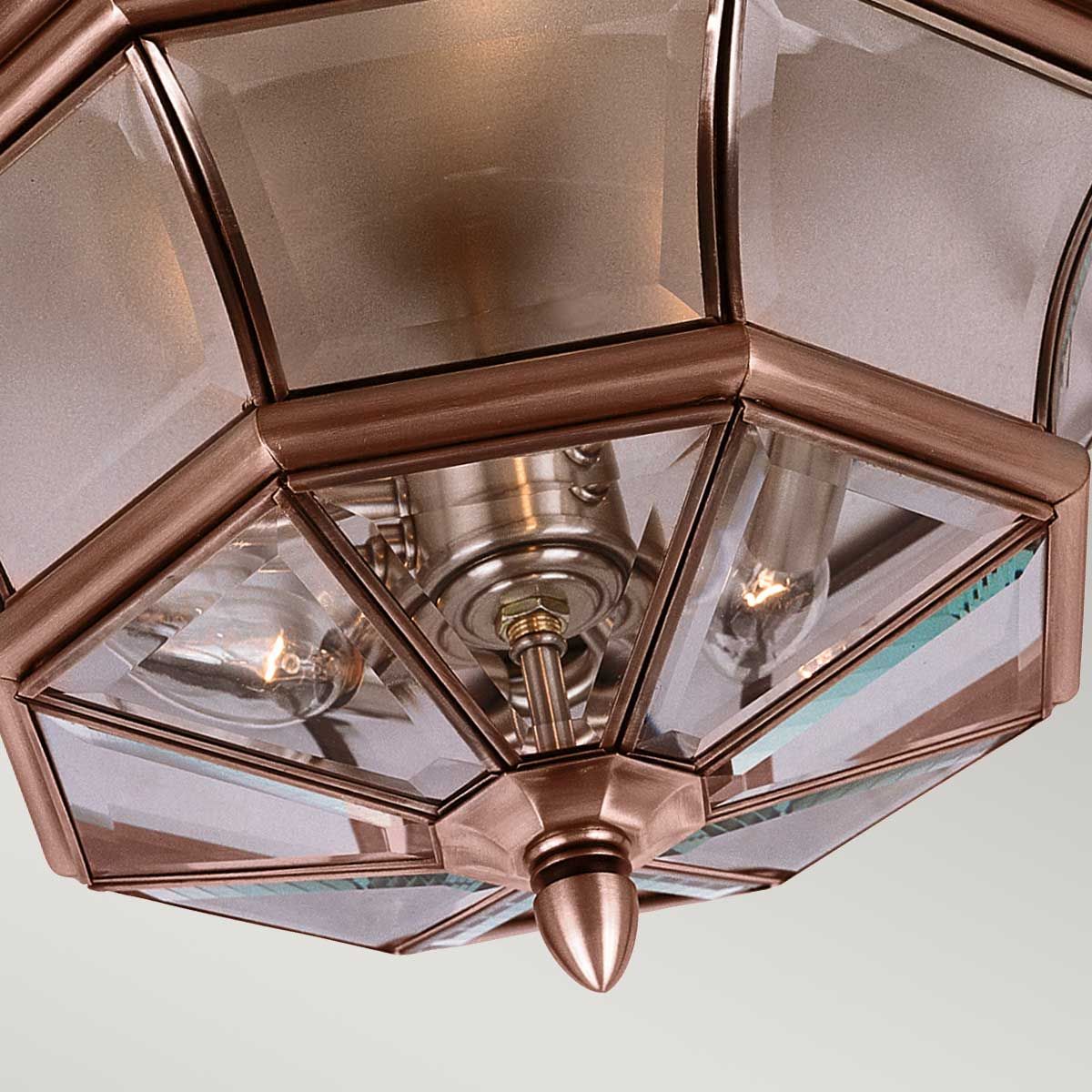 Deckenleuchte Newbury mit 3 Lichtern, lackiertes gealtertes Kupfer - Elsteadlighting - QZ - NEWBURY - F - AC
