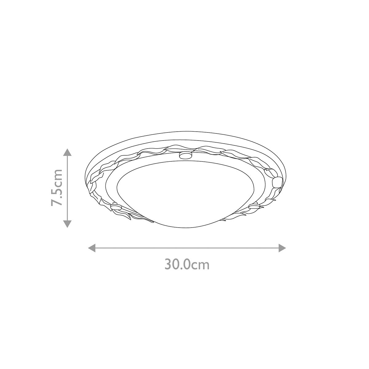 Deckenleuchte Olivia, 1 - flammig, Elfenbein/Goldpatina - Elsteadlighting - OV - F - IV - GOLD