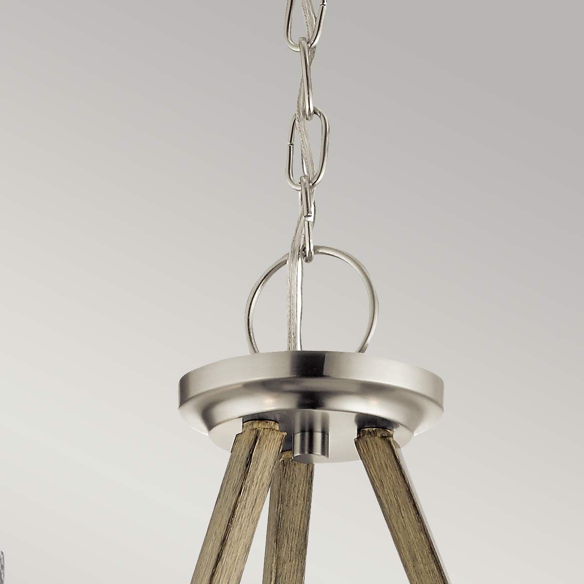 Deryn Kronleuchter mit 3 Lichtern, Antikgrau im Used-Look - Elsteadlighting - leuchtengrosshandel24
