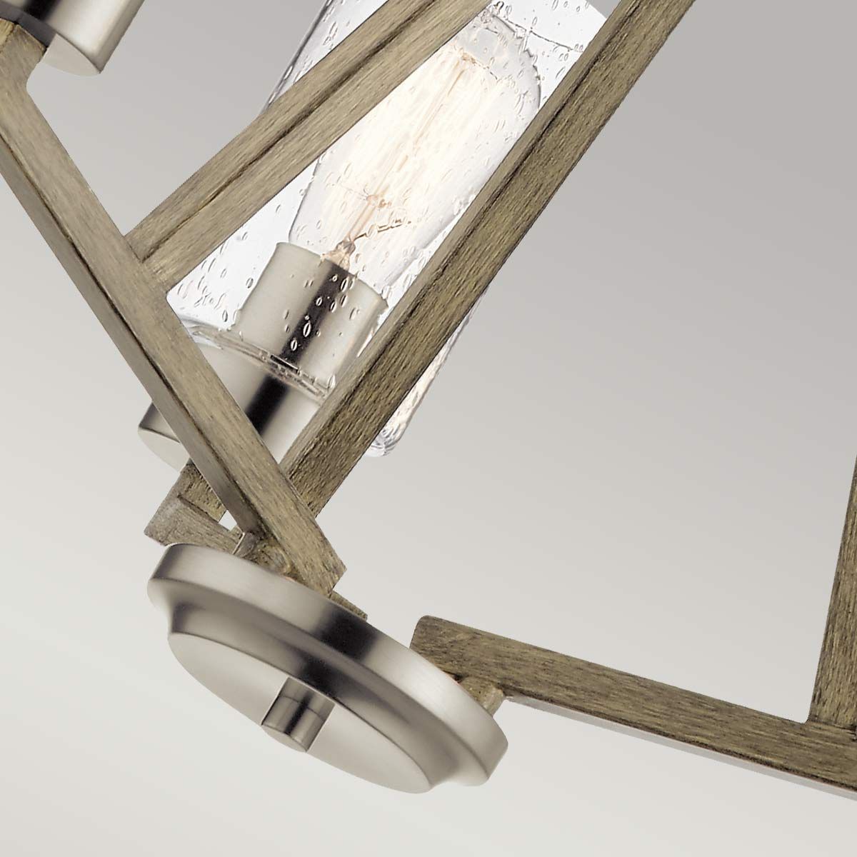 Deryn Kronleuchter mit 3 Lichtern, Antikgrau im Used-Look - Elsteadlighting - leuchtengrosshandel24