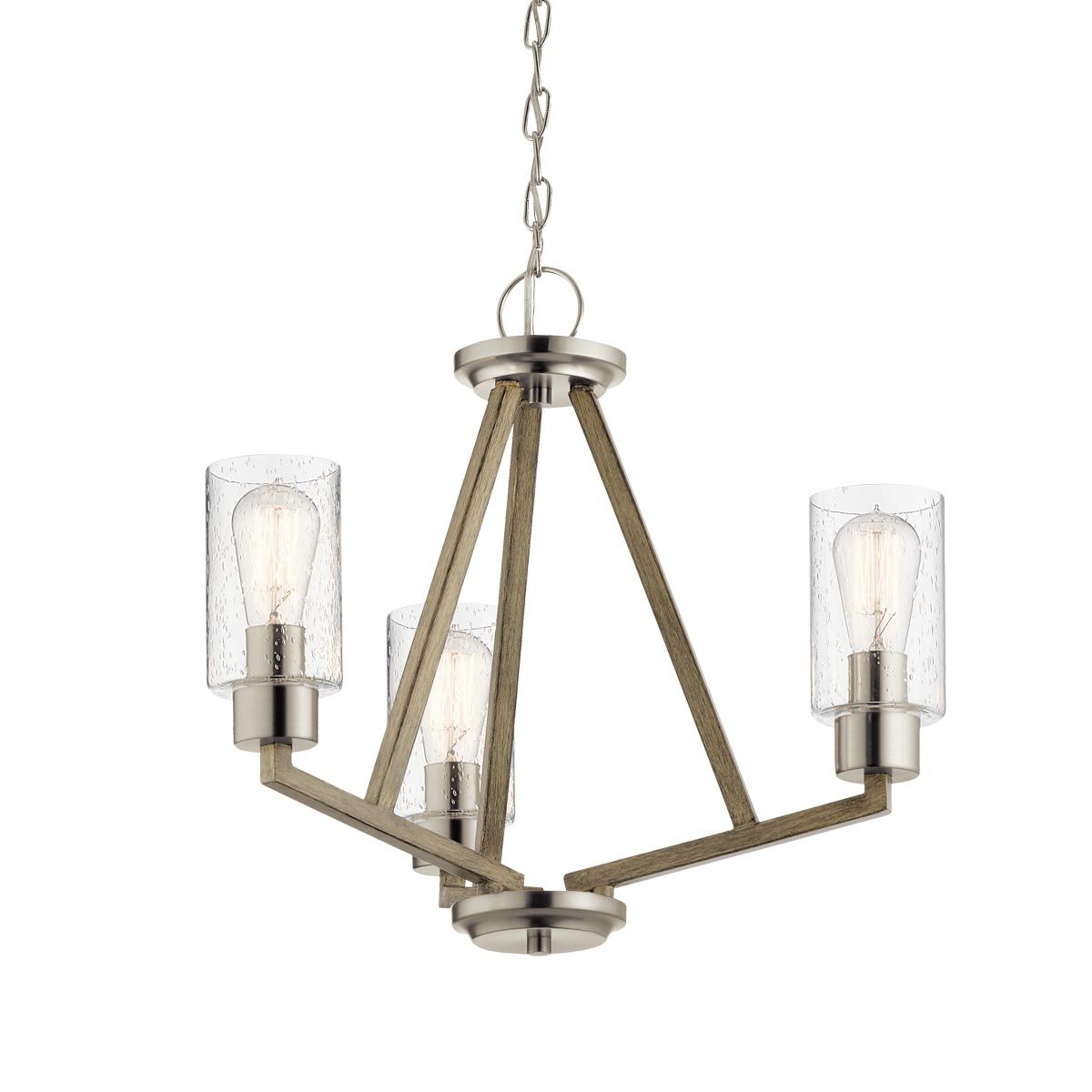 Deryn Kronleuchter mit 3 Lichtern, Antikgrau im Used-Look - Elsteadlighting - leuchtengrosshandel24