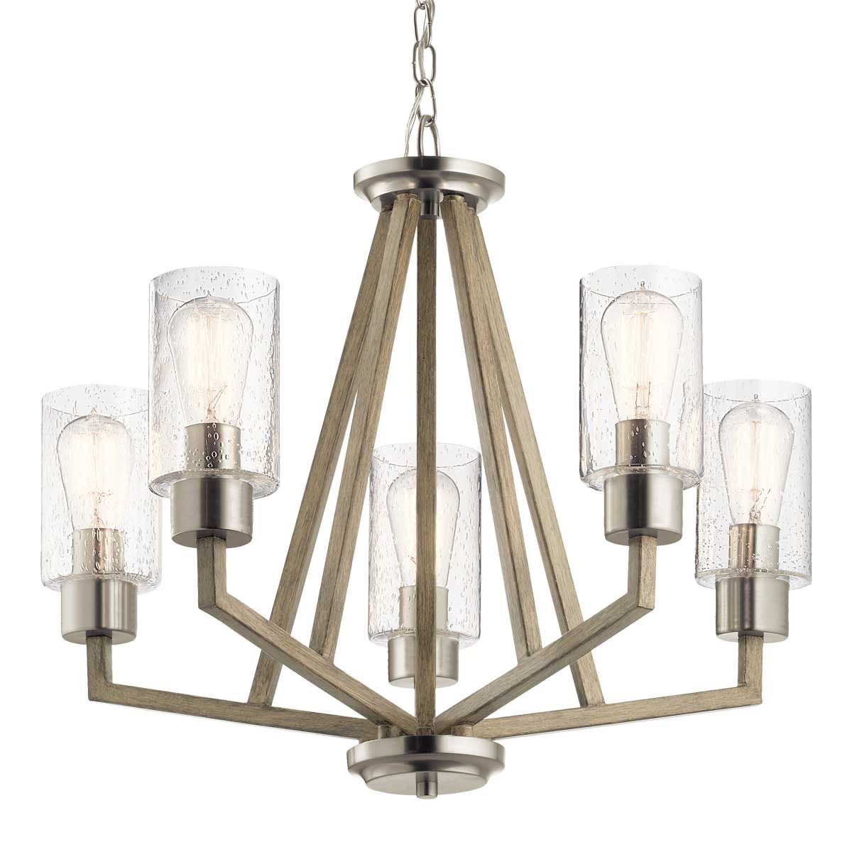 Deryn Kronleuchter mit 5 Lichtern, Antikgrau im Used-Look - Elsteadlighting - leuchtengrosshandel24