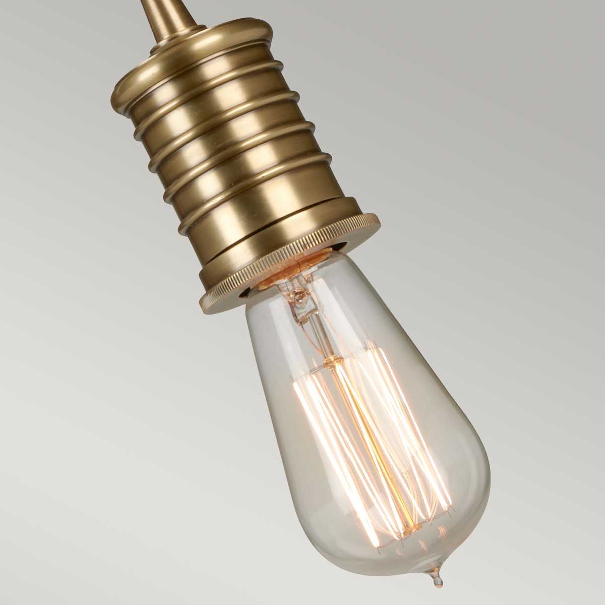 Douille 1-Licht-Pendelleuchte – gealtertes Messing - Elsteadlighting - leuchtengrosshandel24