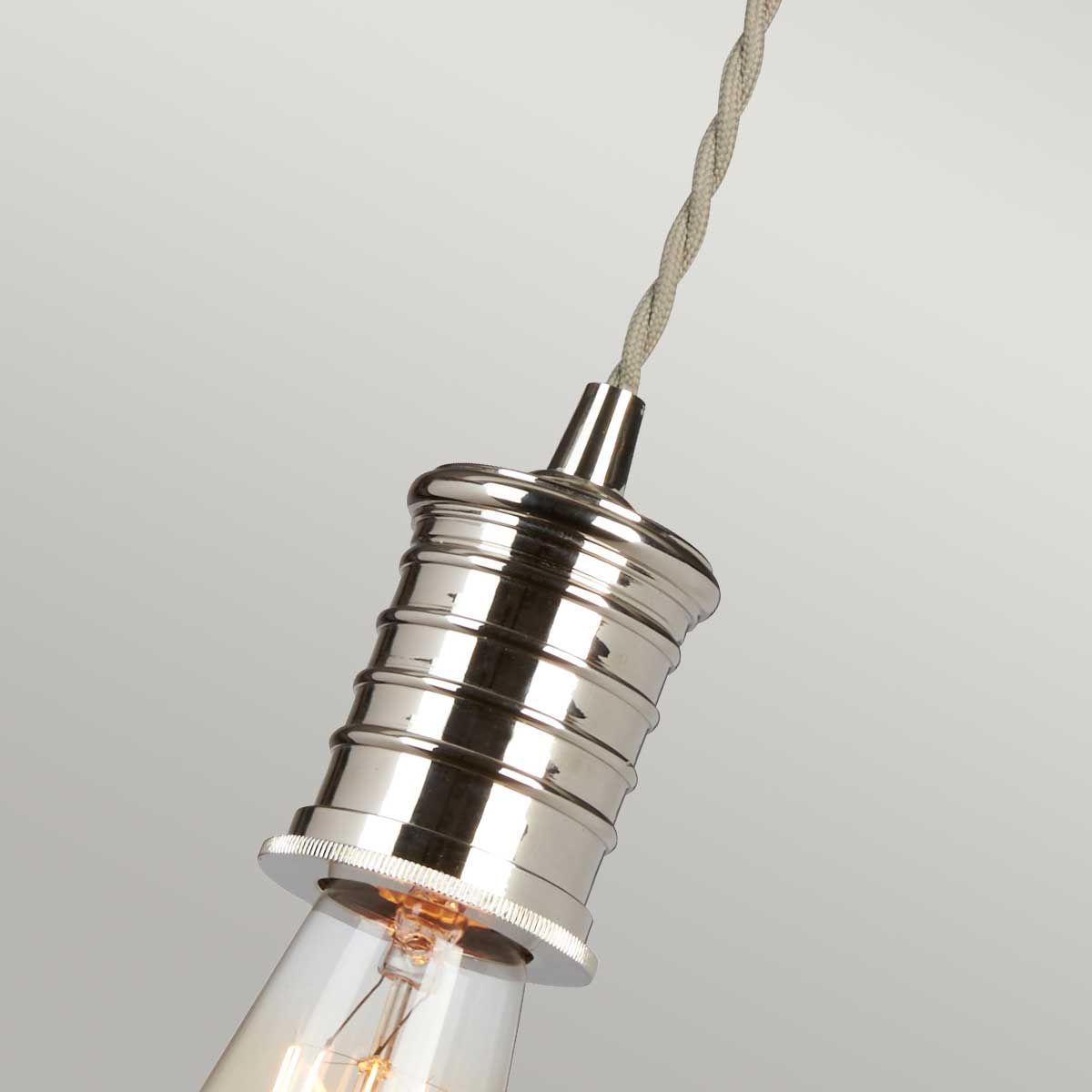 Douille 1-Licht-Pendelleuchte – Poliertes Nickel - Elsteadlighting - leuchtengrosshandel24