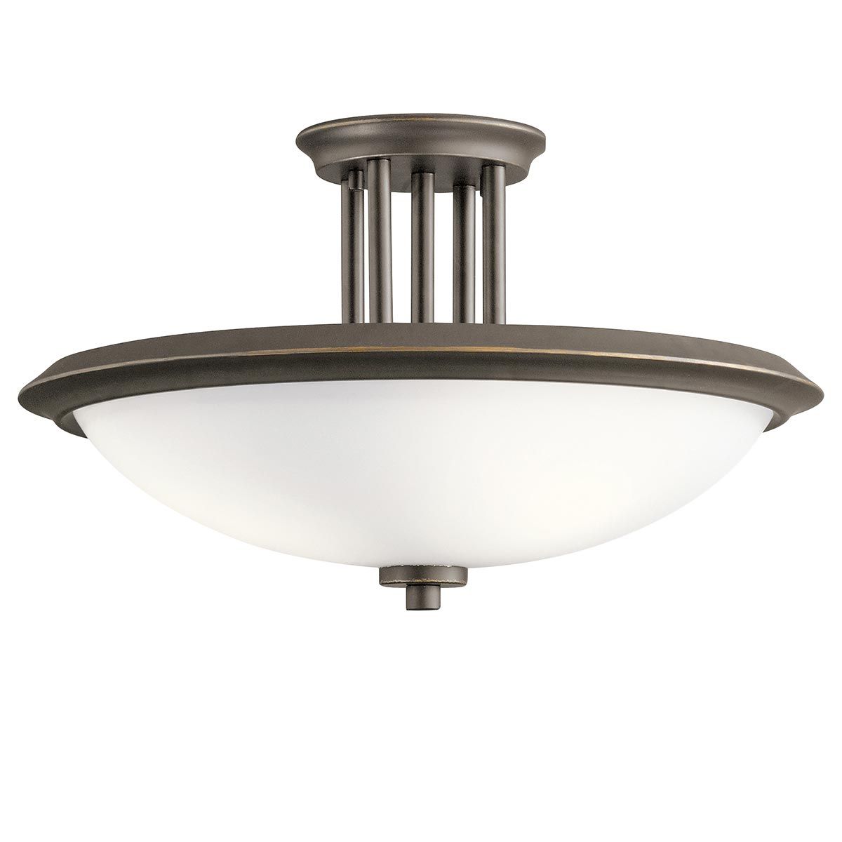 Dreyfus 3-flammige Halbdeckenleuchte - Olde Bronze - Elsteadlighting - leuchtengrosshandel24