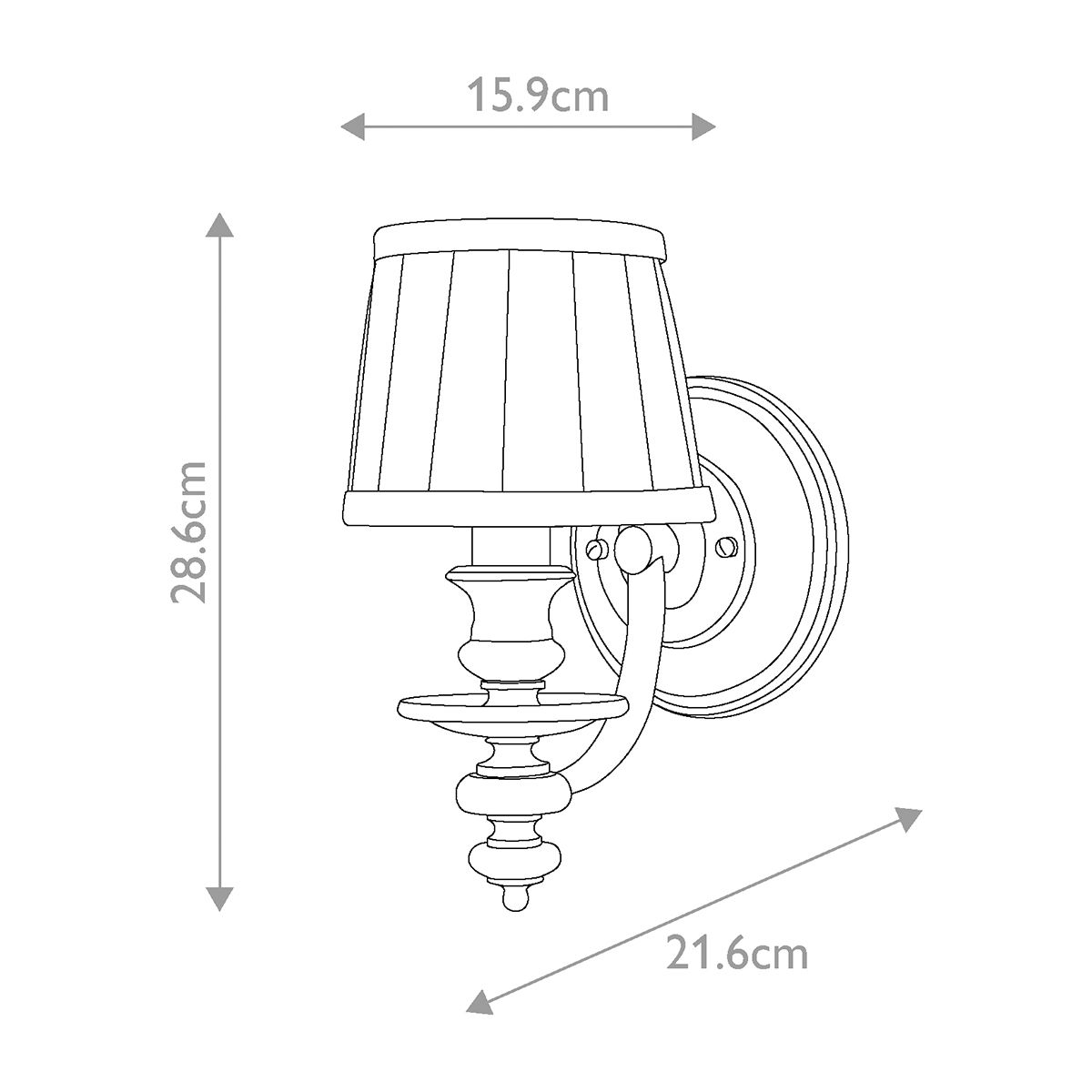 Dunhill 1-flammige Wandleuchte - Royal Bronze - Elsteadlighting - leuchtengrosshandel24