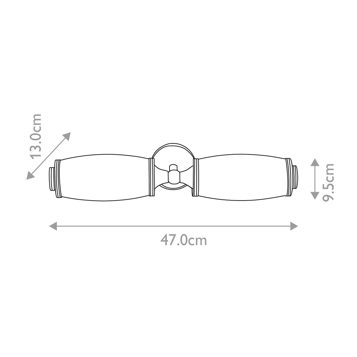 Eliot 2-flammige Wandleuchte - Poliertes Chrom - Elsteadlighting - leuchtengrosshandel24