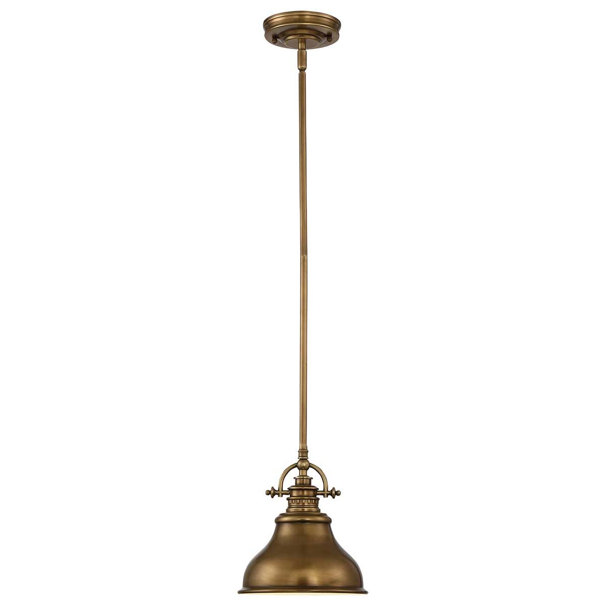 Emery 1-flammige Mini-Pendelleuchte - Verwittertes Messing - Elsteadlighting - leuchtengrosshandel24