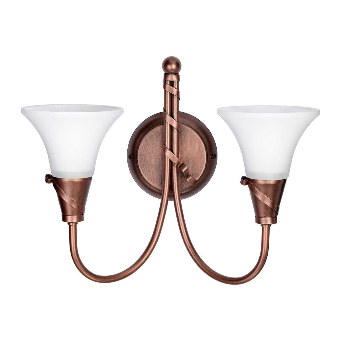 Emily 2-flammige Wandleuchte - Kupferpatina - Elsteadlighting - leuchtengrosshandel24