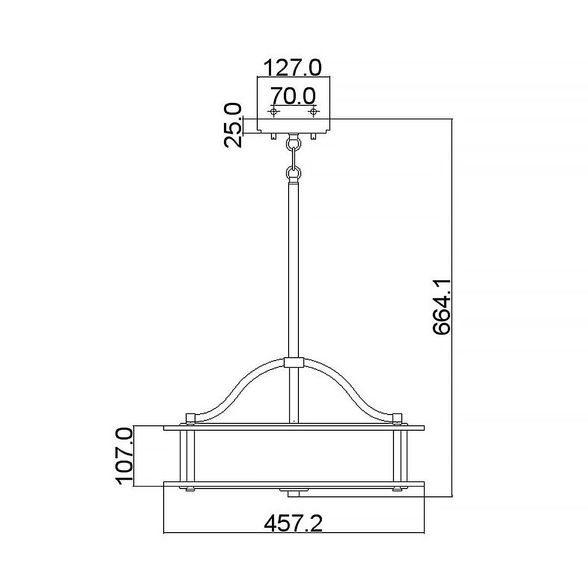 Emory 3-flammige Pendelleuchte/Halbeinbauleuchte - Olde Bronze - Elsteadlighting - leuchtengrosshandel24