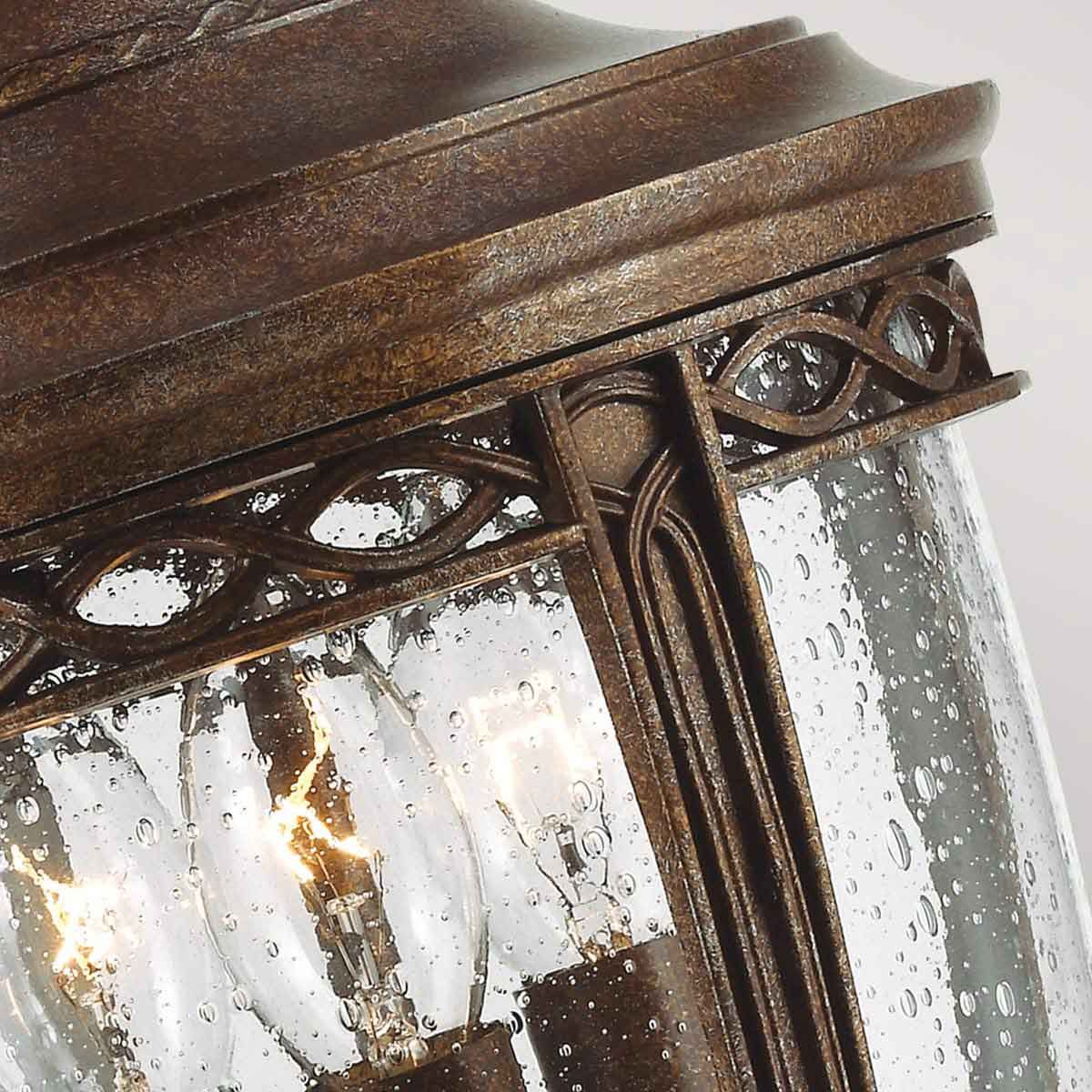 English Bridle 3 - flammige mittelgroße Kettenlaterne - Britische Bronze - Elsteadlighting - FE - EB8 - M - BRB