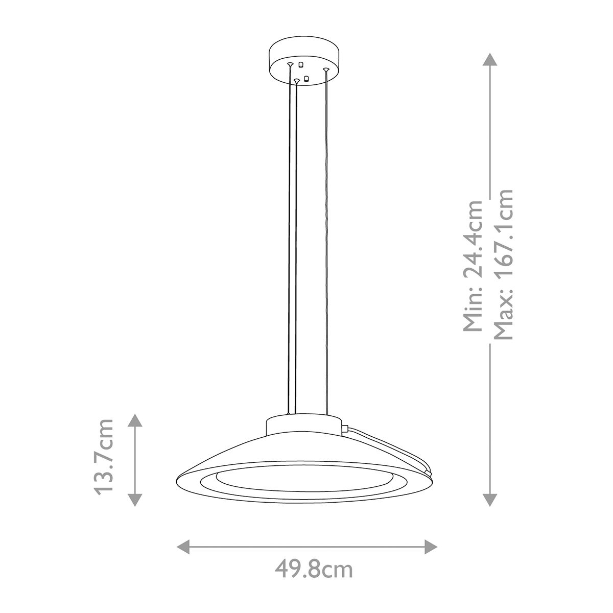 Europa 1-flammige große LED-Pendelleuchte - Weiß lackiert - Elsteadlighting - leuchtengrosshandel24