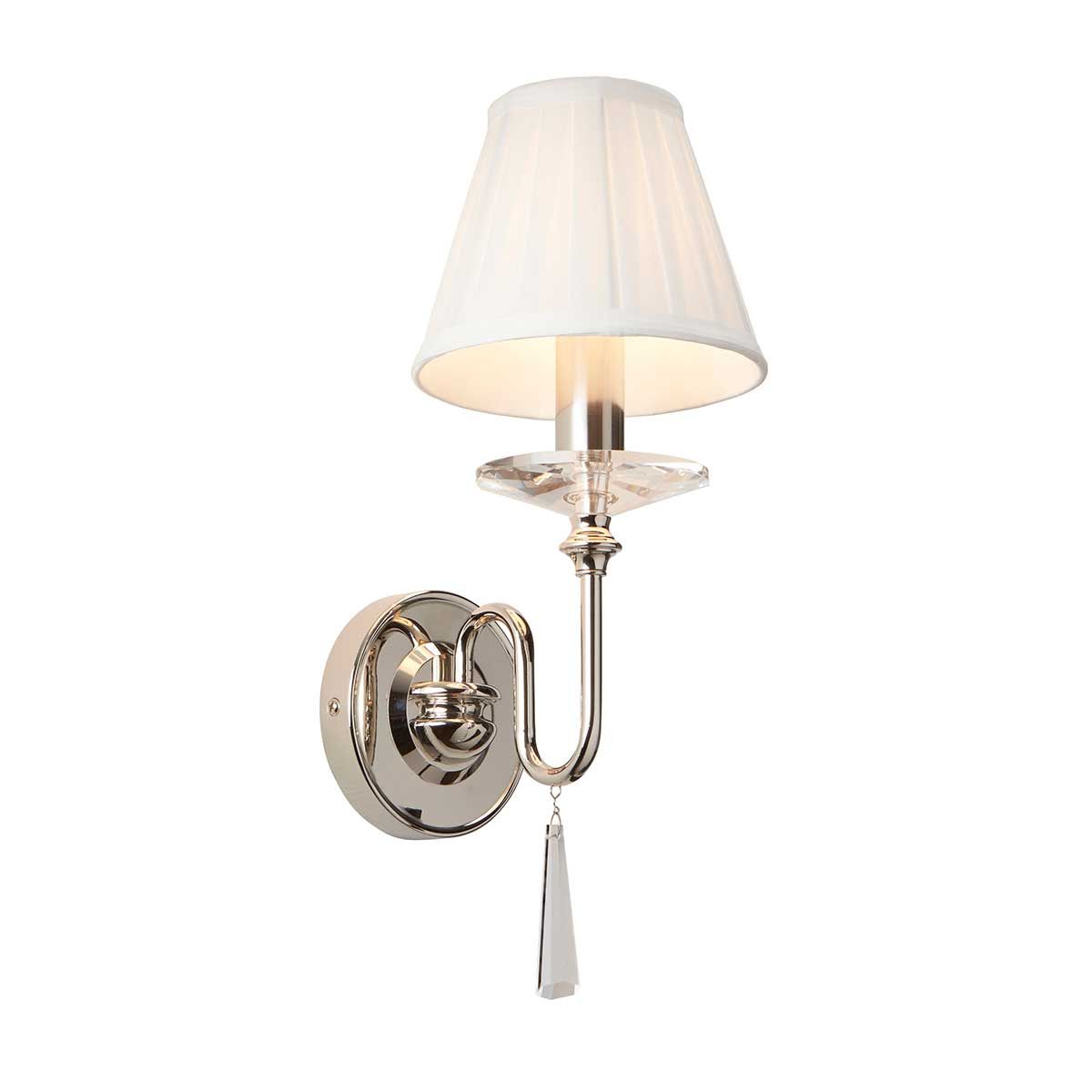 Finsbury Park 1-flammige Wandleuchte, poliertes Nickel - Elsteadlighting - leuchtengrosshandel24