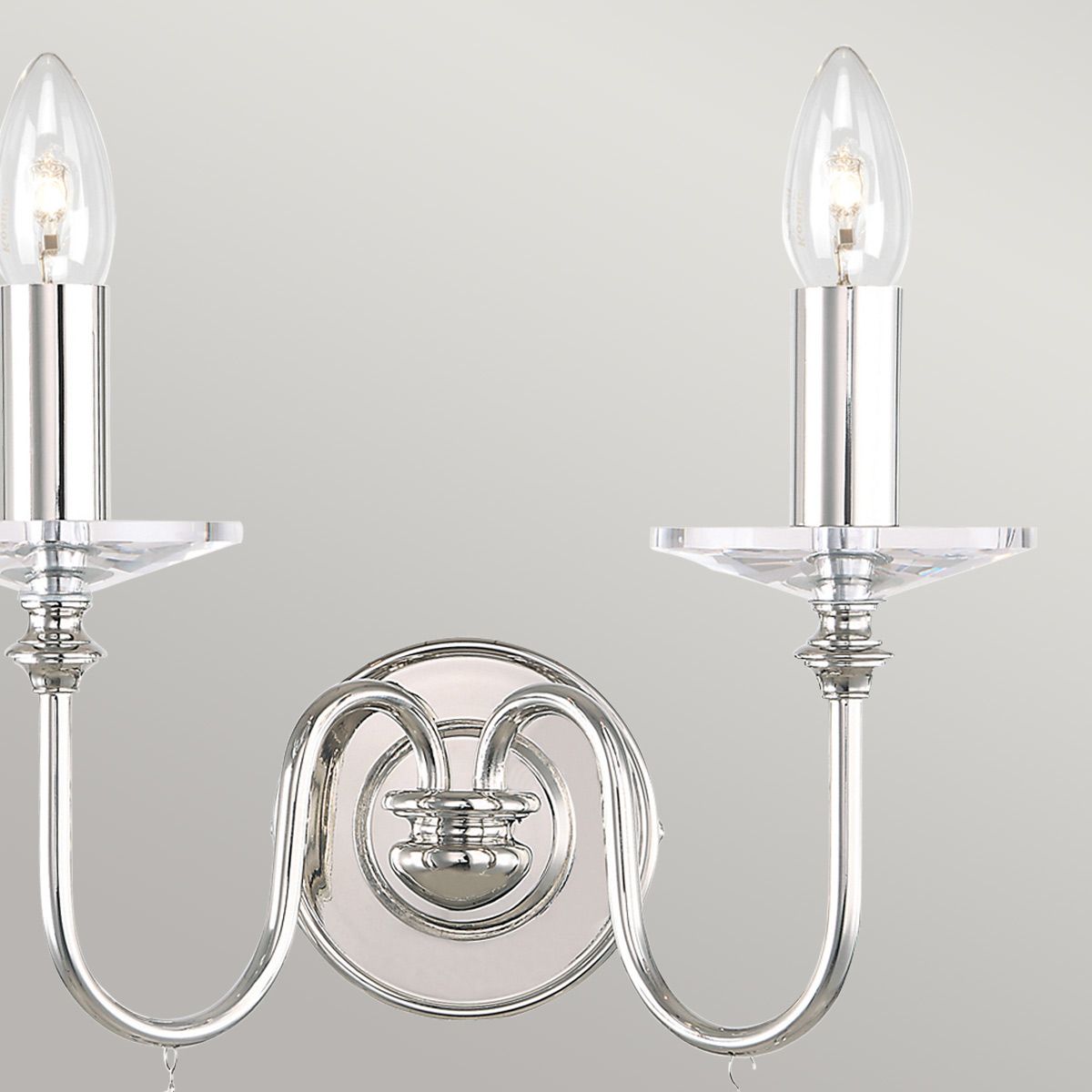 Finsbury Park 2-flammige Wandleuchte, poliertes Nickel - Elsteadlighting - leuchtengrosshandel24