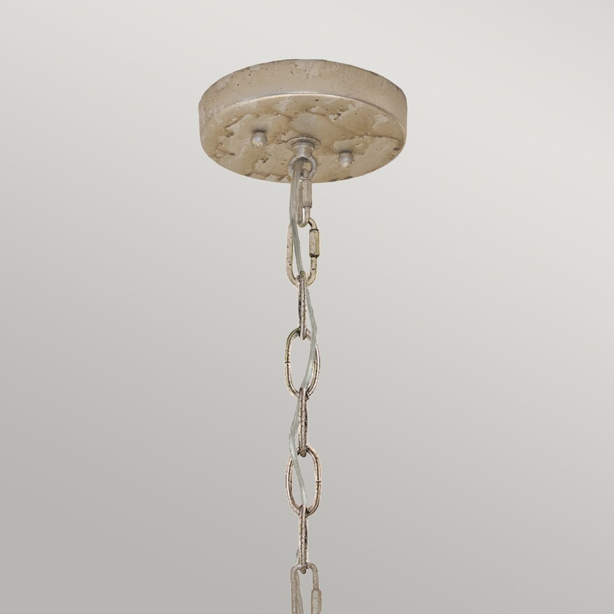 Flambeau Pendelleuchte mit 2 Lichtern - Schwarz, Creme und Blattgold, mit taupefarbenem Leinenschirm - Elsteadlighting - leuchtengrosshandel24