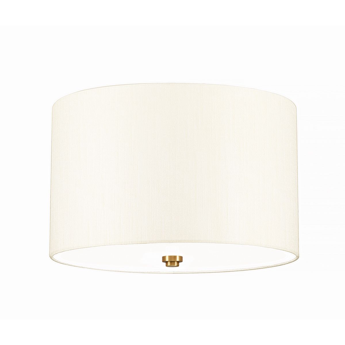 Fletcher 14" Flush - gealtertes Messing mit Elfenbeinschirm - Elsteadlighting - leuchtengrosshandel24